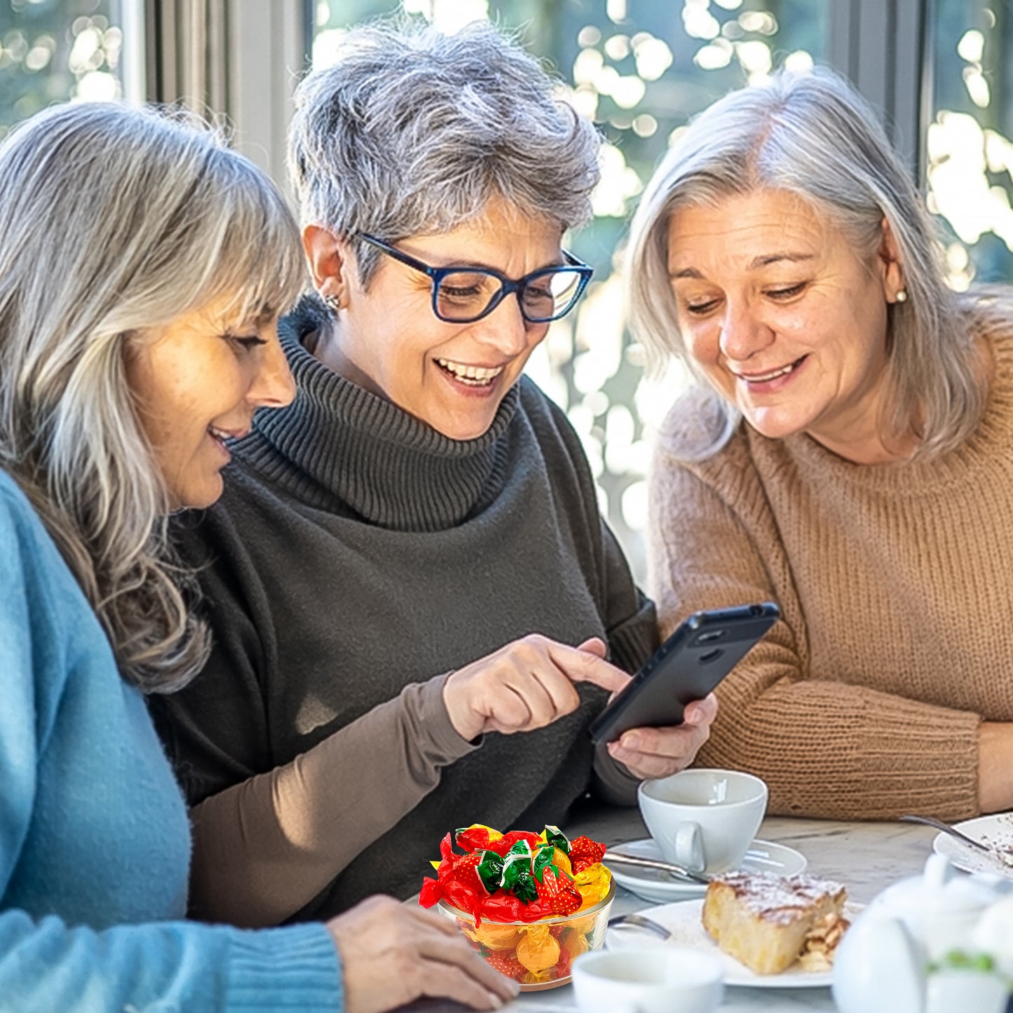 Old Fashioned Hard Candy Assortment - Butterscotch, Strawberry Filled Bon Bons, Cinnamon Discs - 1 Pound Bulk Hard Candy Individually Wrapped - Assorted Hard Candy (Approx 85 Pieces)