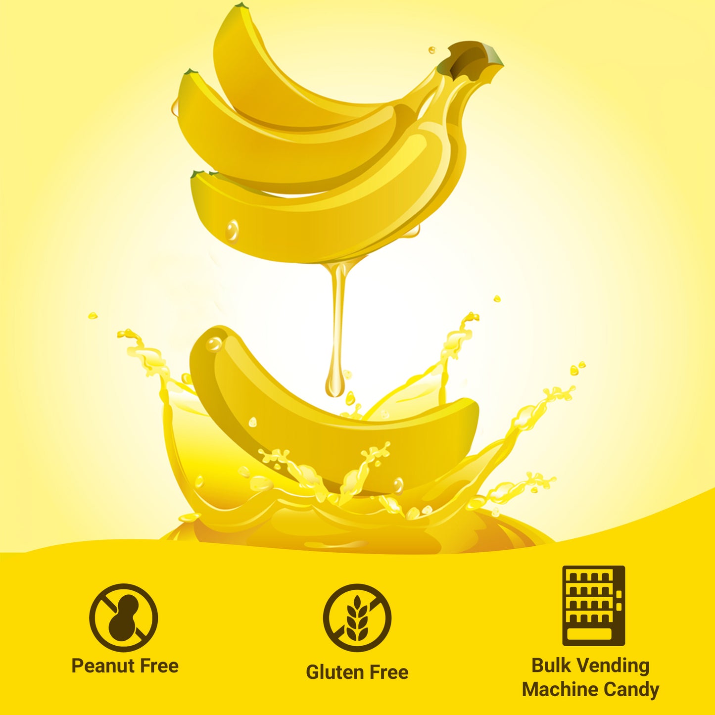 Bananarama Banana Candy – 1 LB Bulk Banana Flavored Hard Candy – Yellow Banana Candies – Candy Bananas for Gumball Machine Refills, Buffets, Party Favors, Gifts & More