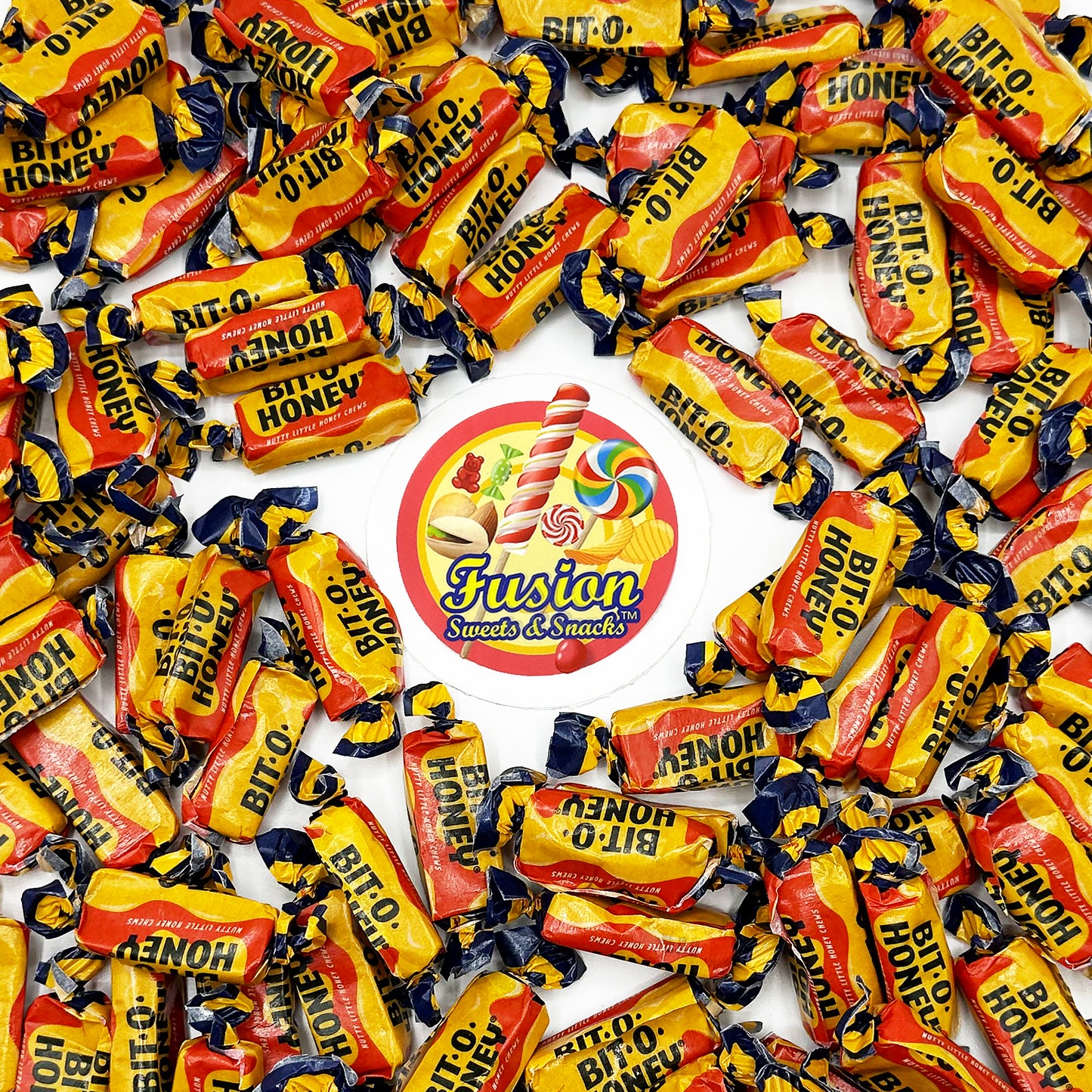 Bit-O-Honey Candy - 2 LB Bulk Bag - Individually Wrapped Retro Candy - Real Honey And Almond Taffy