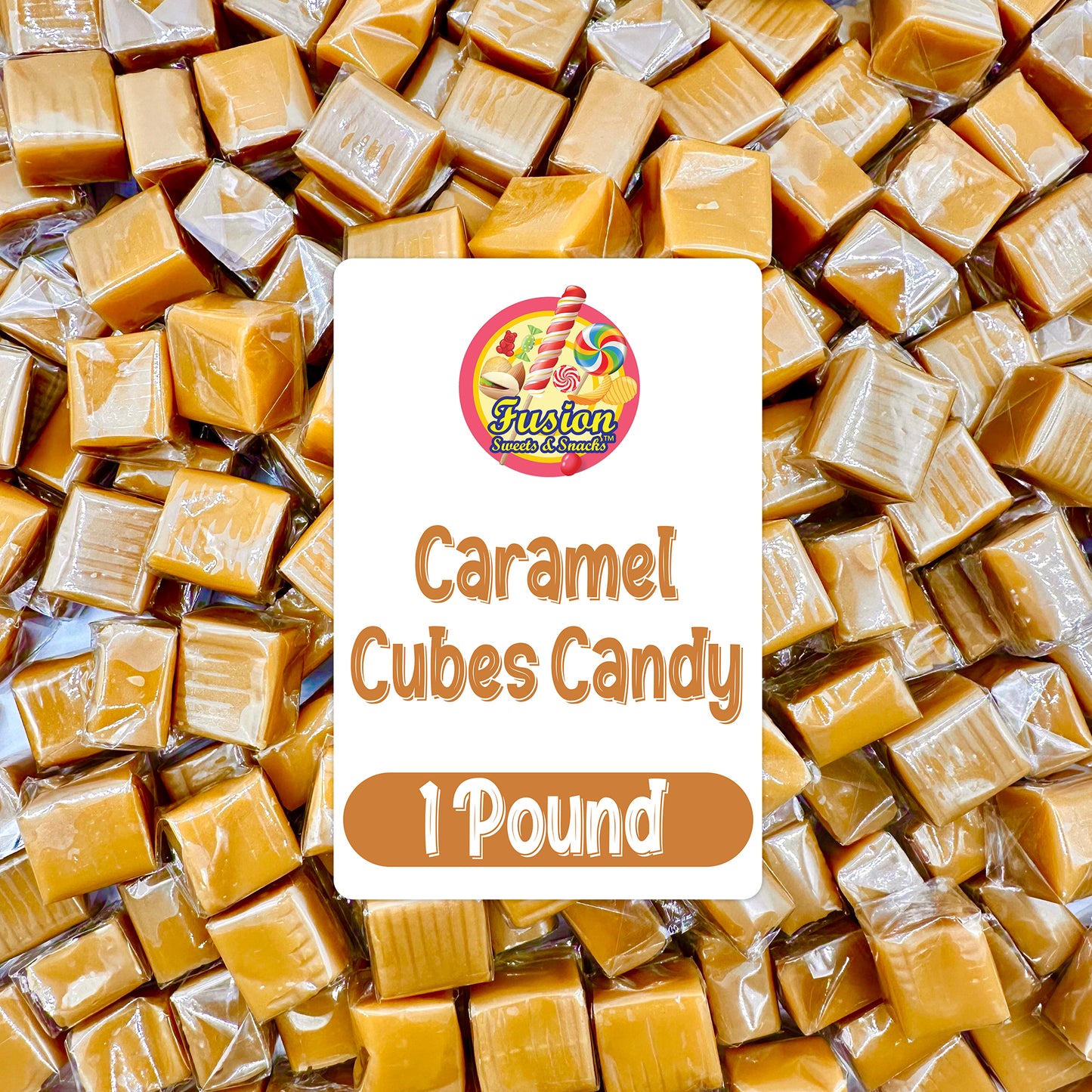 Caramel Cubes Candy Individually Wrapped - 1 Pound Bulk Bag - Caramel Candy Soft Classic Chewy Candy For All Holidays, And Any Occasion