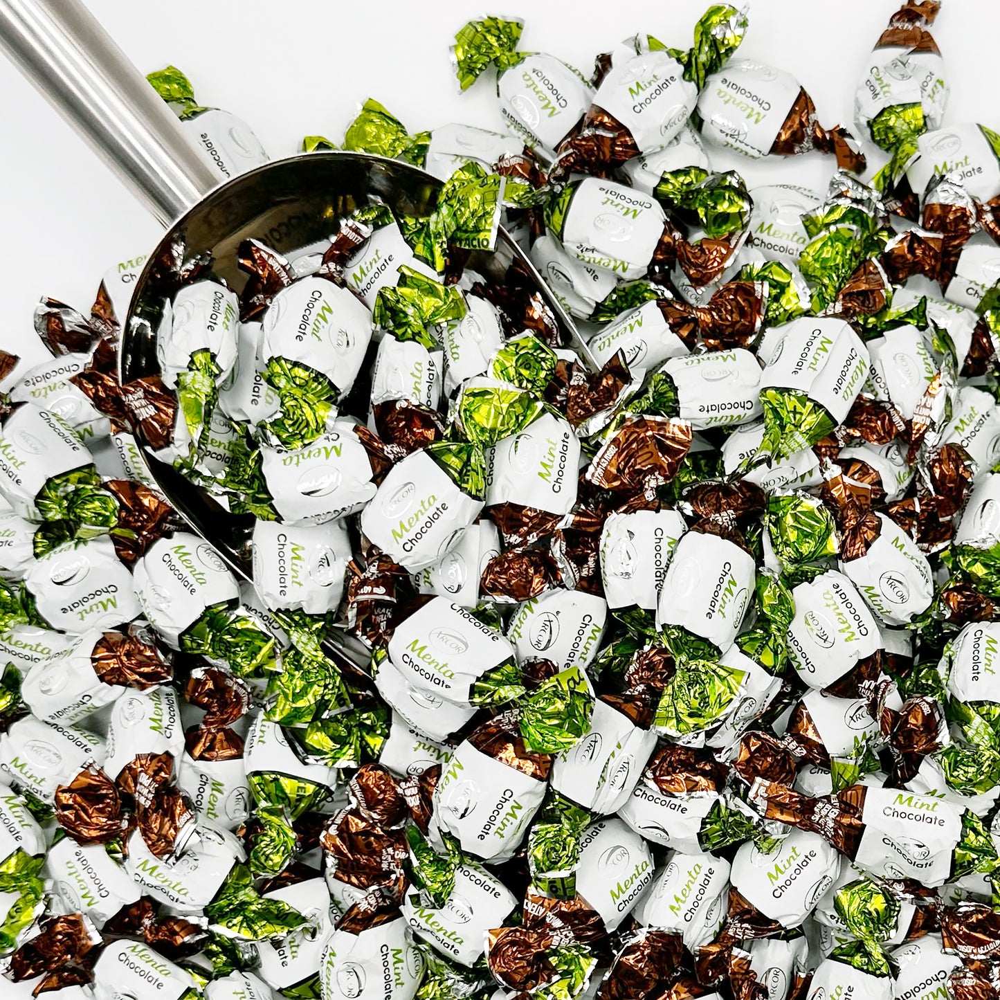 Chocolate Filled Candy - 1 Pound Bulk Bag - Arcor Chocolate Mints Hard Candy, Approx 80 Pieces, Naturally Flavored Treats
