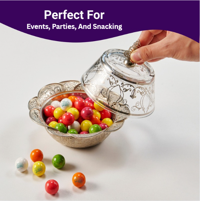 Gumballs 1 Inch - 1 Pound Bag - Gum Balls For Gumball Machine - Gumballs Bulk - Gum Ball Machine Refill - Assorted Fruit Flavor