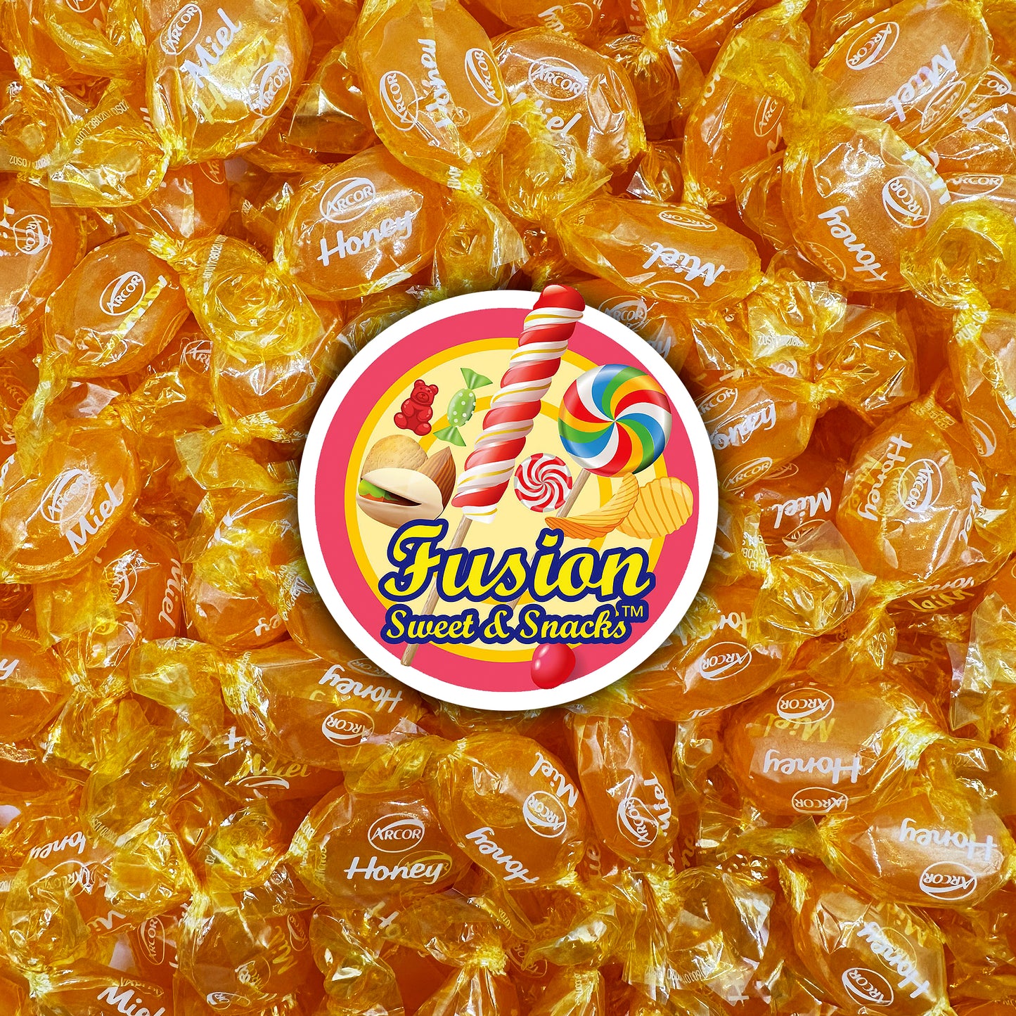 Honey Filled Hard Candy - Individually Wrapped Honey Hard Candy - 1 Pound Bulk Bag - Soft Honey Center