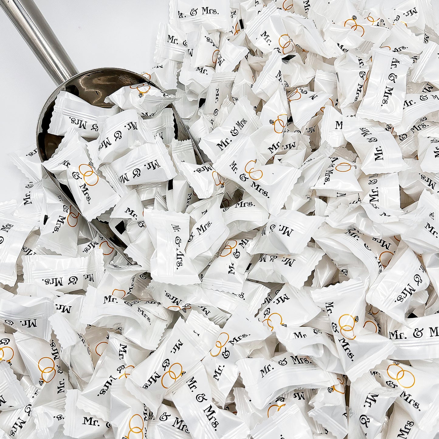 Mr. & Mrs. Buttermints - 100 Count - Butter Mints Individually Wrapped - Wedding & Bridal Shower Mints