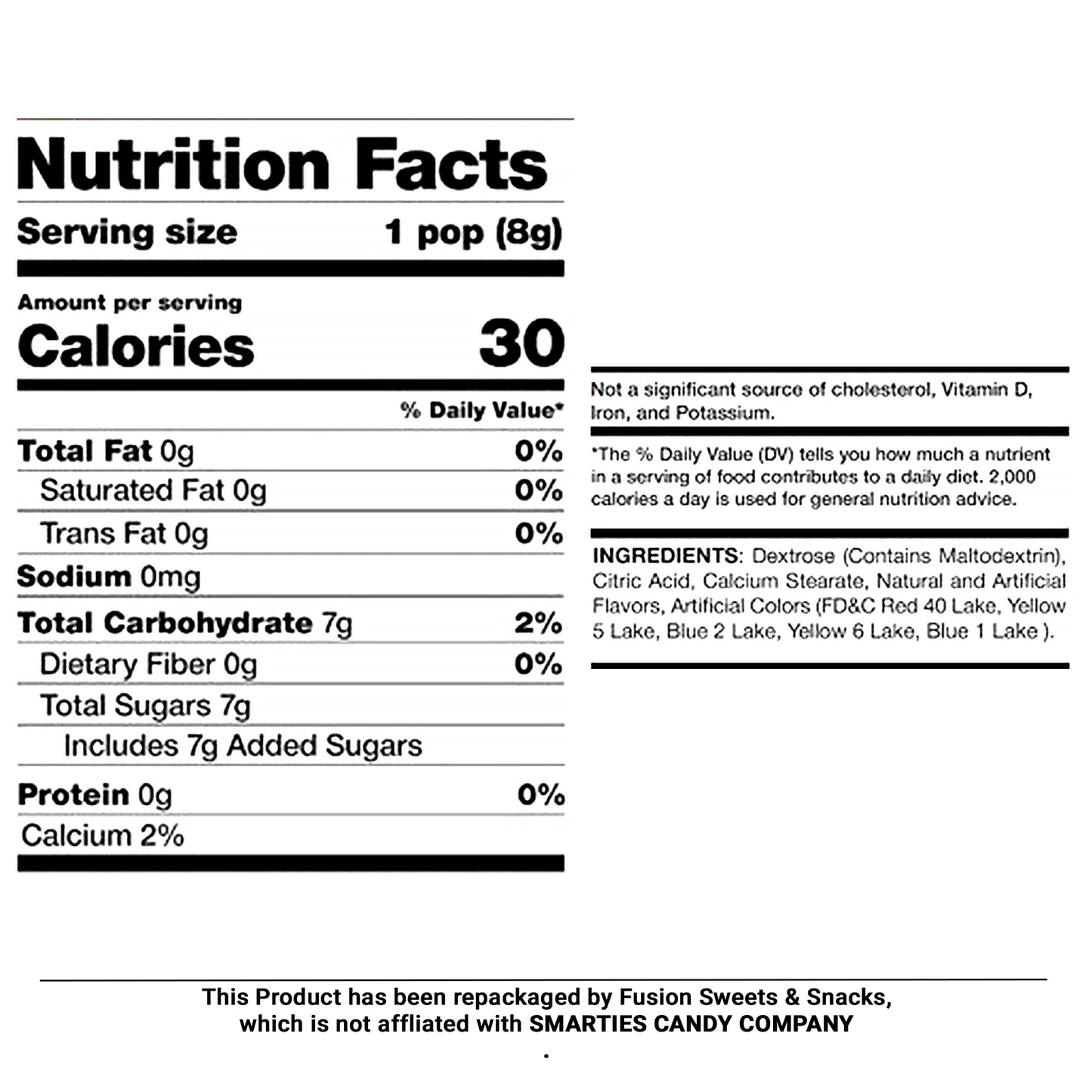 Smarties Lollipops – 2 lb Bulk Bag, Original Flavors, Individually Wrapped