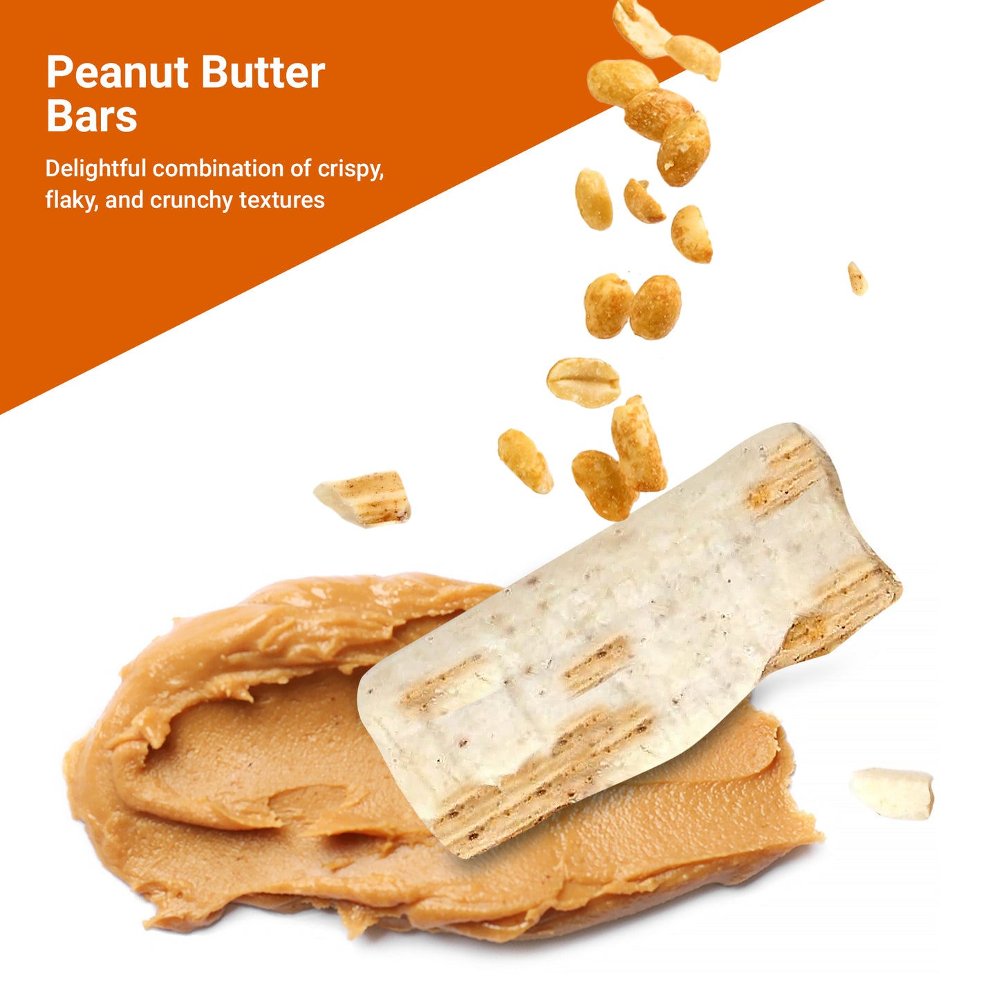 Peanut Butter Bars Candy - 2 Pounds (Approx 120 Pieces), Peanut Butter Candy Bars In Bulk Bag, Individually Wrapped Old Fashioned Treats