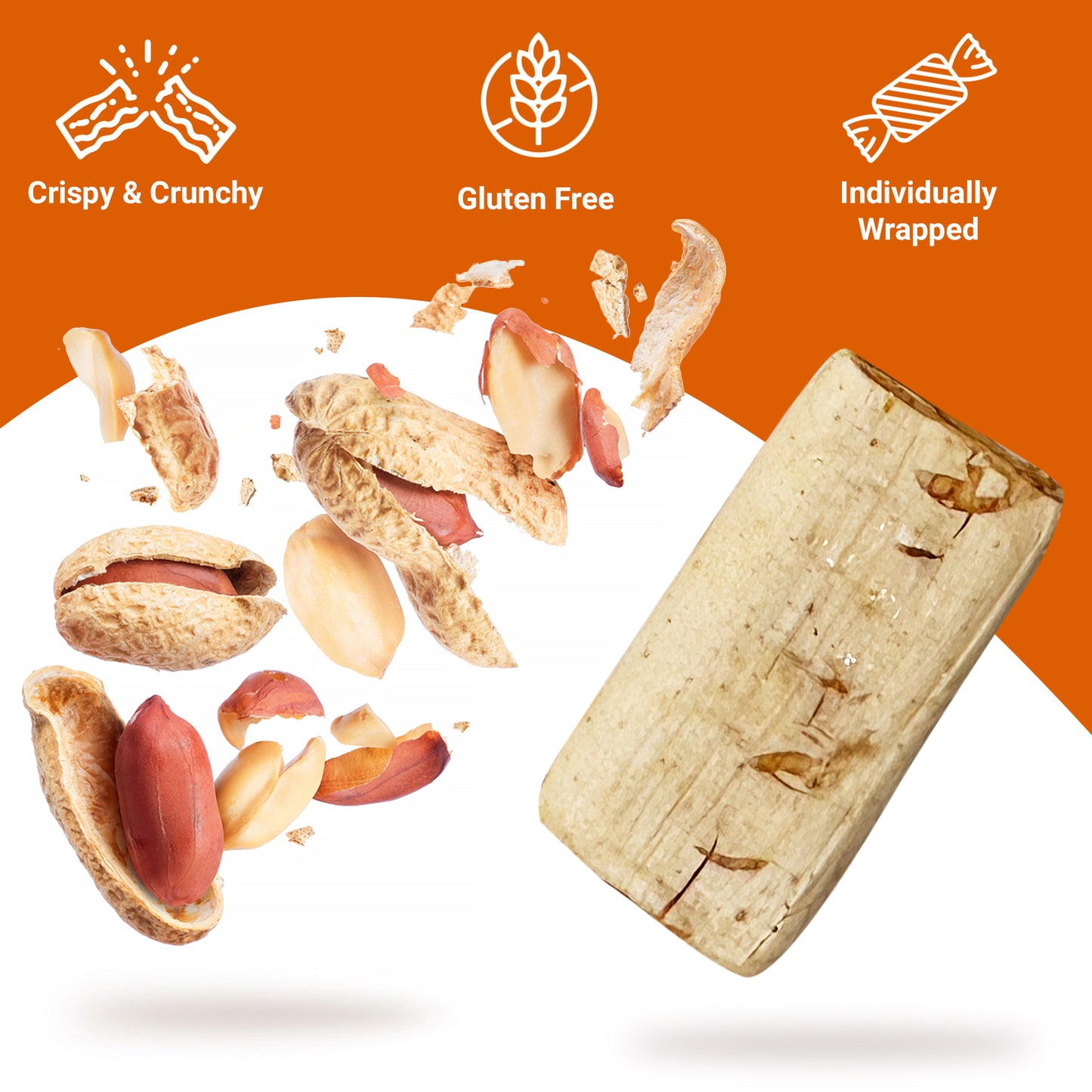 Peanut Butter Bars Candy - 2 Pounds (Approx 120 Pieces), Peanut Butter Candy Bars In Bulk Bag, Individually Wrapped Old Fashioned Treats