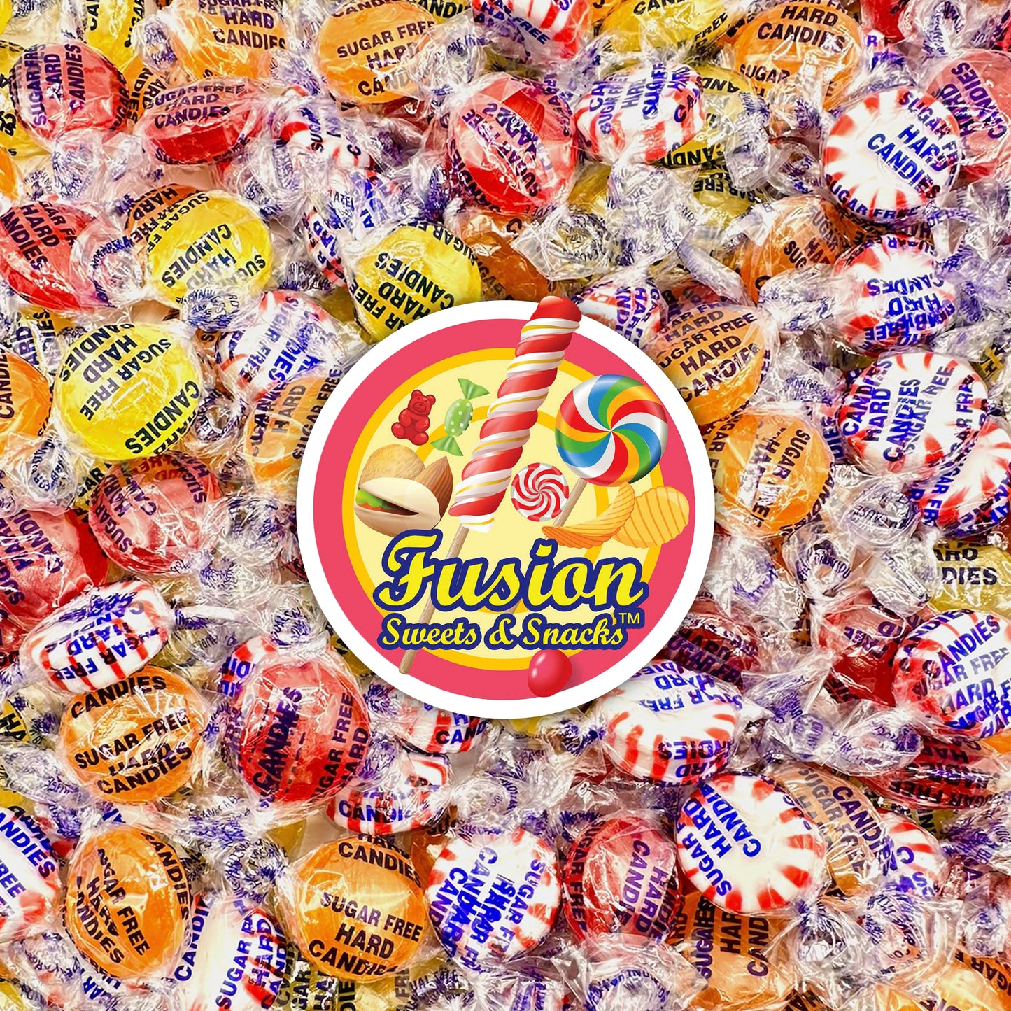 Sugar Free Hard Candy Assortment - 1 Pound Bulk Bag (Approx 80 Count), Butterscotch, Lemon, Cinnamon, Peppermint Starlight Sugarfree Candy, Diabetic and Keto Friendly Zero Sugar Hard Candies, Individually Wrapped