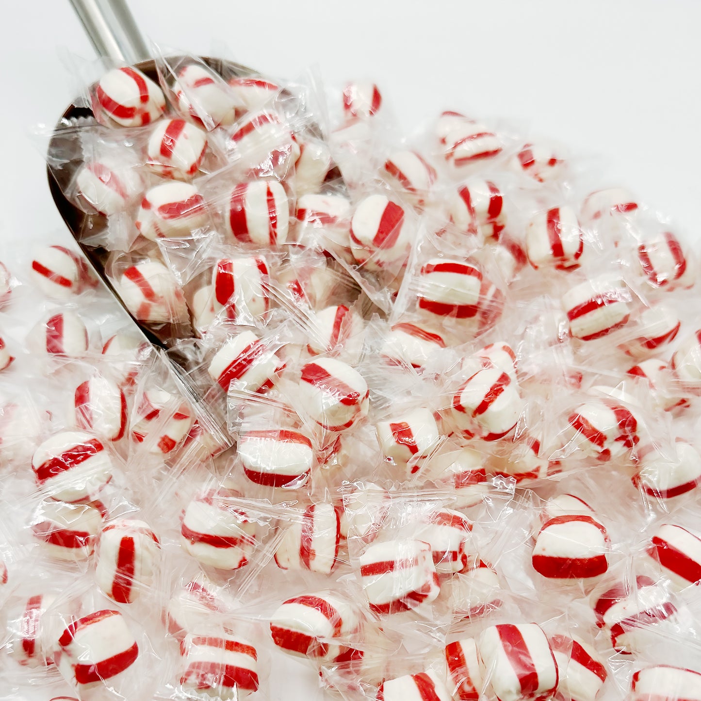 Soft Peppermint Puff Candy - 1 Pound Bag - Individually Wrapped Soft Mints Peppermint Puffs