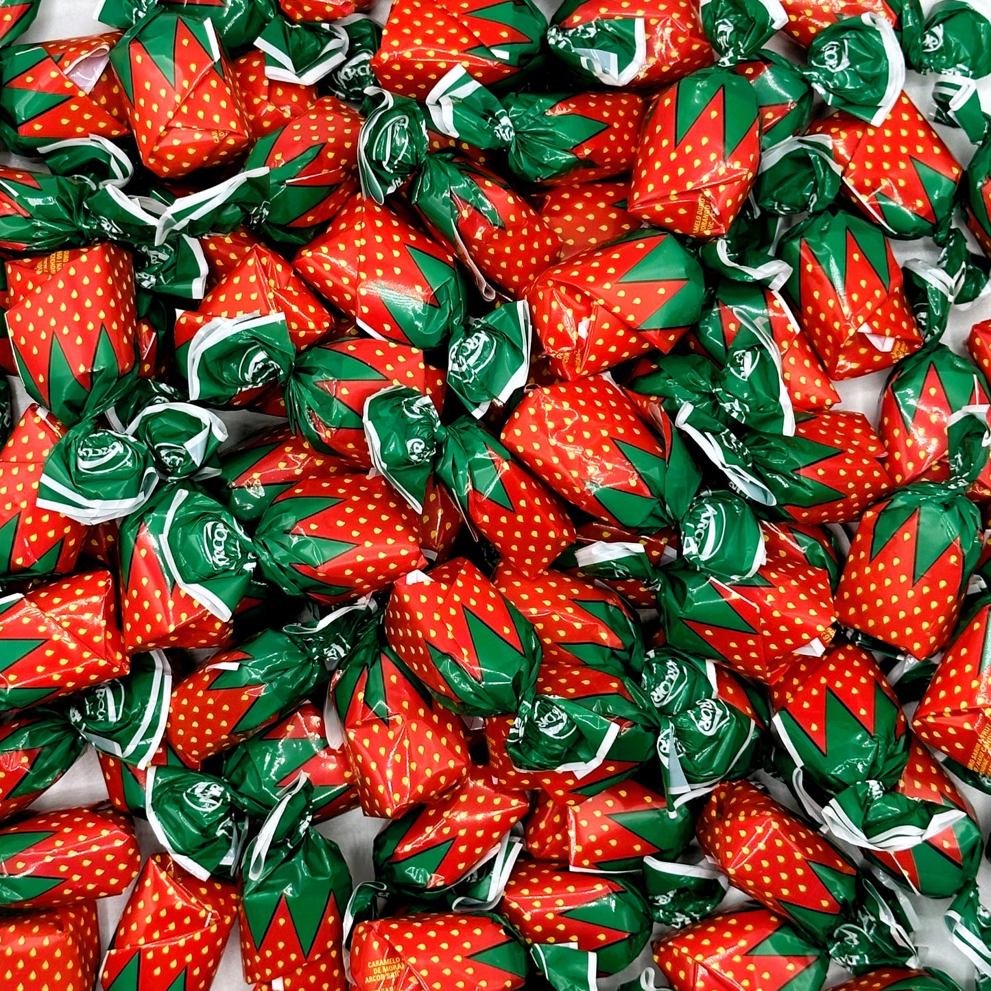 Strawberry Filled Hard Candy - Individually Wrapped Strawberry Bon Bons Candy 2 Pound Bulk Bag