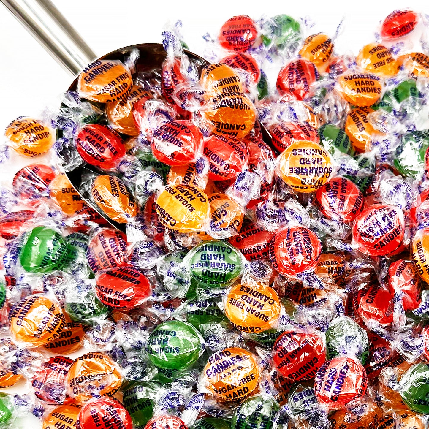 Sugar Free Assorted Fruit Flavor Hard Candy – 2 lb Bulk Bag (Approx 150 Count) - Cherry, Lime, Orange Individually Wrapped, Keto & Diabetic Friendly Low‑Calorie Sugar Free Hard Candy