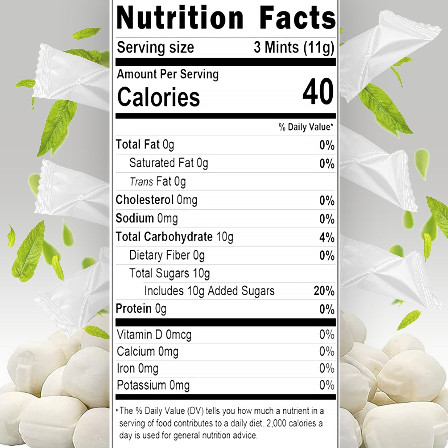 White Buttermints - 100 Count - Butter Mints Individually Wrapped - Wedding Mints