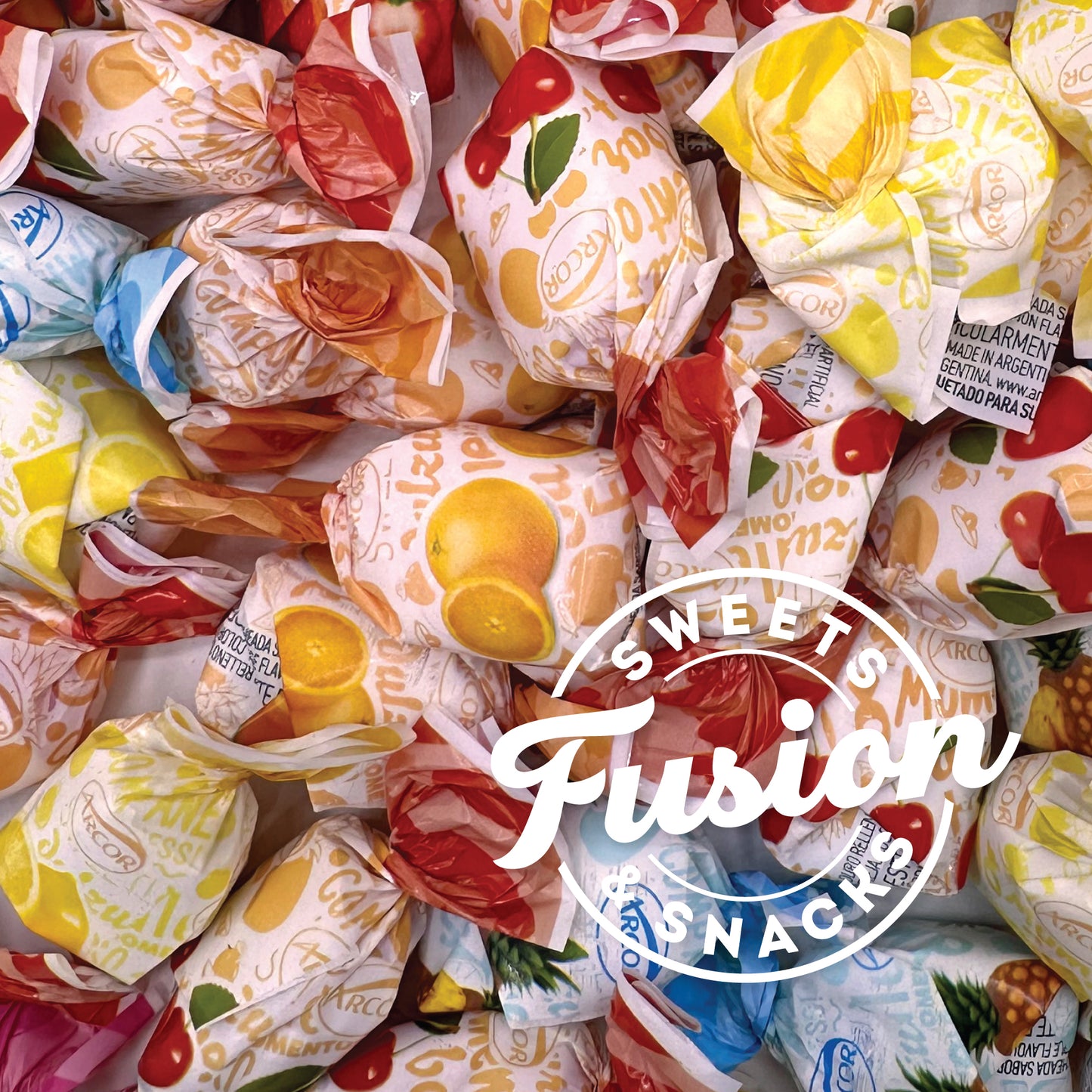 Fruit Filled Candy - Assorted 1 Pound Bulk Bag, Arcor Bon Bon Fruitfuls Candy, Individually Wrapped Hard Candy