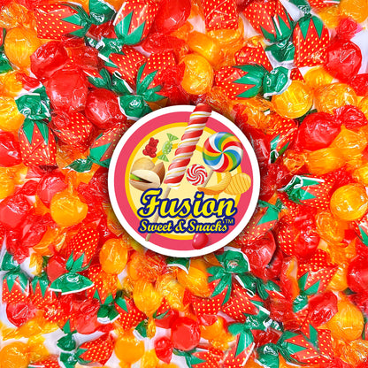 Old Fashioned Hard Candy Assortment - Butterscotch, Strawberry Filled Bon Bons, Cinnamon Discs - 1 Pound Bulk Hard Candy Individually Wrapped - Assorted Hard Candy (Approx 85 Pieces)