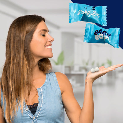 Baby Boy Buttermints - 100 Count - Baby Shower Butter Mints Individually Wrapped - Baby Shower Candy