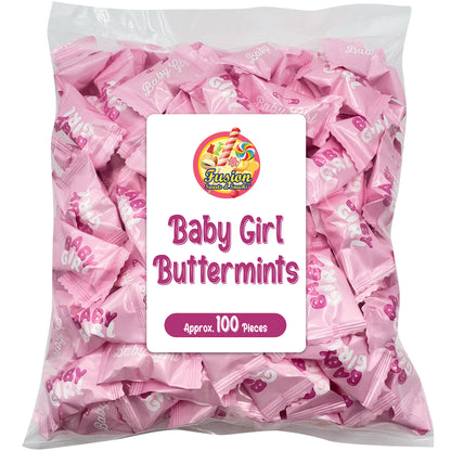 Baby Girl Buttermints - 100 Count - Baby Shower Butter Mints - Baby Shower Candy