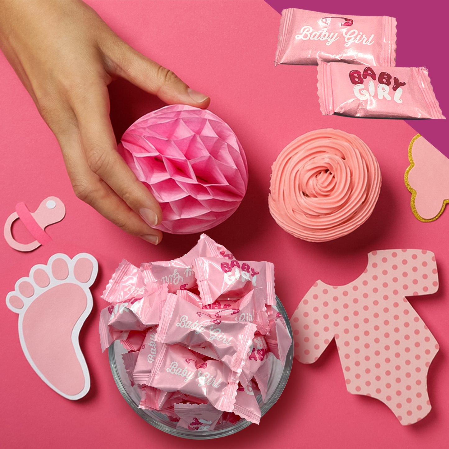 Baby Girl Buttermints - 100 Count - Baby Shower Butter Mints - Baby Shower Candy