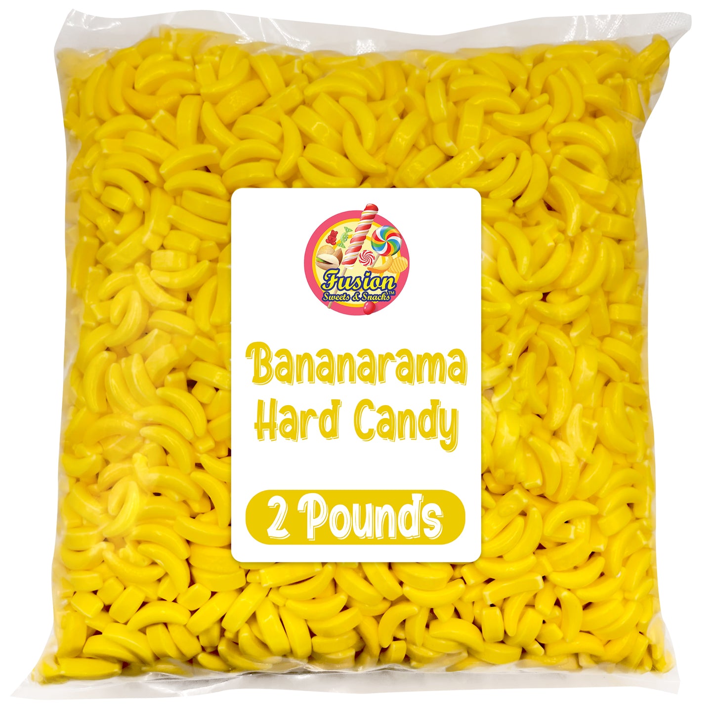 Bananarama Banana Candy – 2 LB Bulk Banana Flavored Hard Candy – Yellow Banana Candies – Candy Bananas for Gumball Machine Refills, Buffets, Party Favors, Gifts & More