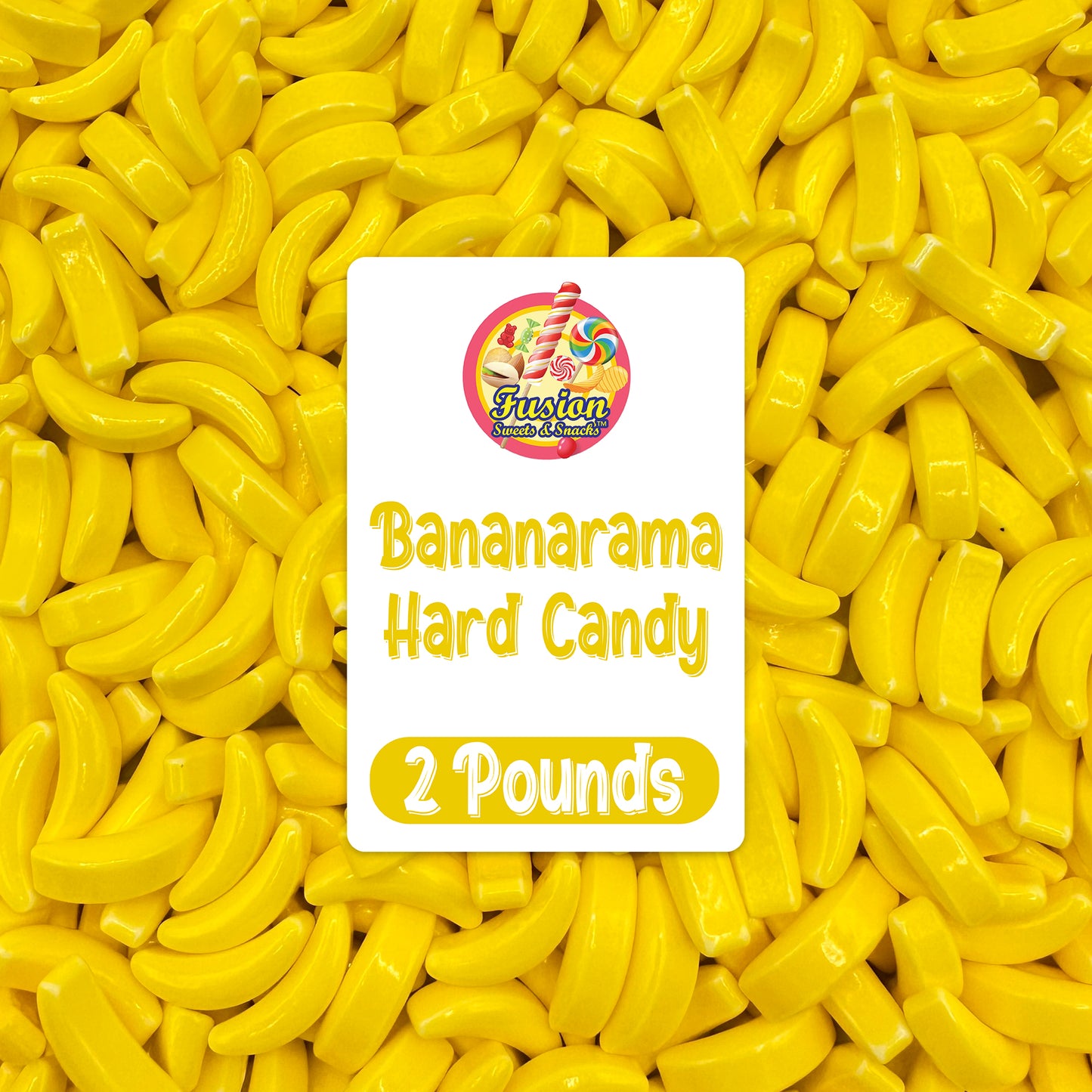 Bananarama Banana Candy – 2 LB Bulk Banana Flavored Hard Candy – Yellow Banana Candies – Candy Bananas for Gumball Machine Refills, Buffets, Party Favors, Gifts & More