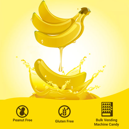 Bananarama Banana Candy – 1 LB Bulk Banana Flavored Hard Candy – Yellow Banana Candies – Candy Bananas for Gumball Machine Refills, Buffets, Party Favors, Gifts & More