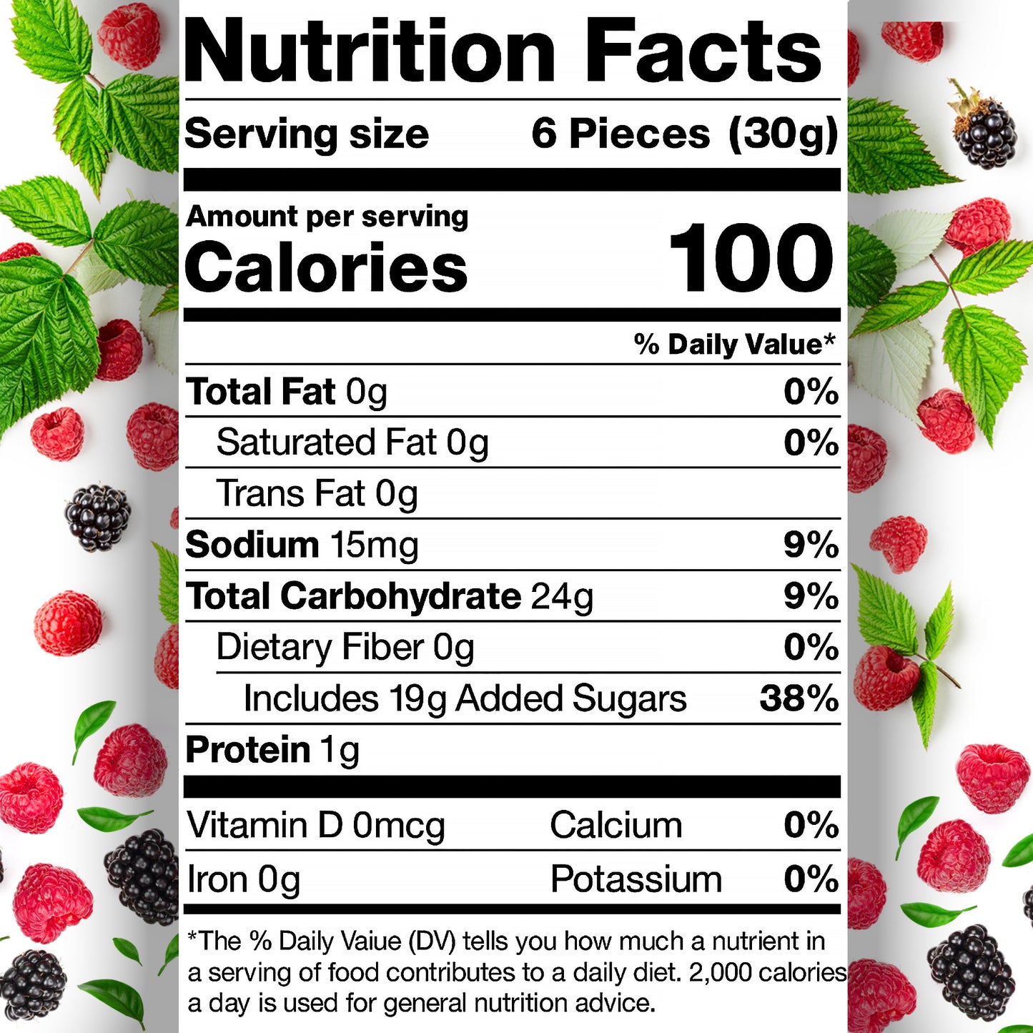 Berries Gummy Candy - 1 Pound Bulk Bag, Crunchy Red And Black Candy - Raspberry And Blackberry Berry Gummies