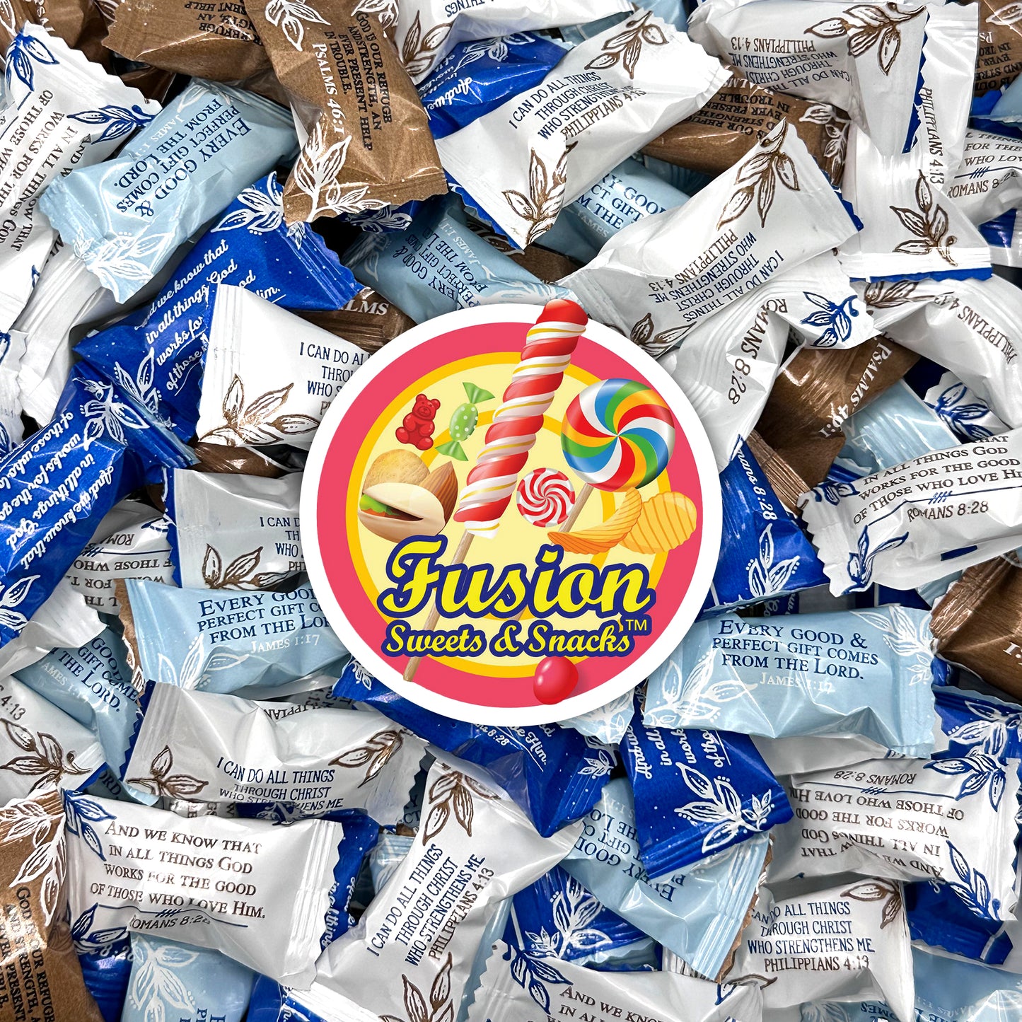 Bible Verse Buttermints 100 Count – Soft Butter Mints Individually Wrapped After Dinner Mint, Christian Scripture Candy, Thank You Party Mints & Hospitality Buttermints Bulk