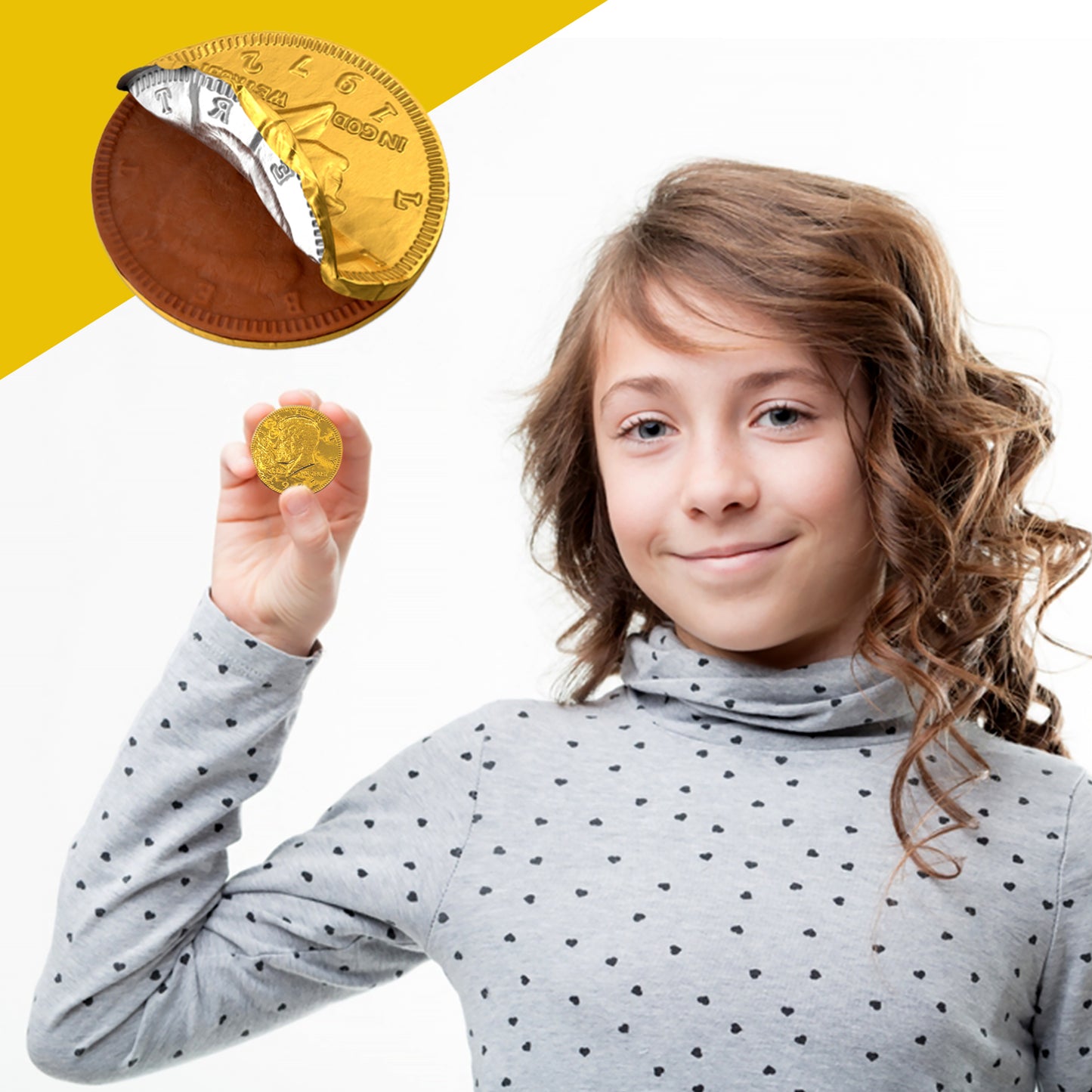 Gold Candy Coins, 50 Count | Gourmet Chocolate Coins for Hanukkah, Pirate Parties, Birthdays & Celebrations | Crafted from Premium Ingredients, Kosher, Non-GMO Certified