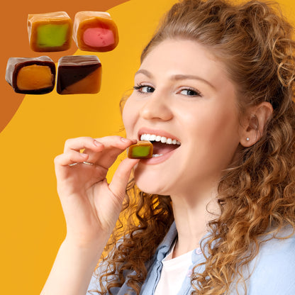 Caramel Candy Mix Assorted Filling – 1 Pound, Individually Wrapped Soft Sweets with Filled Centers – Chewy Caramels, Flavored Caramels – Perfect For Parties, Events, Candy Tables, & More