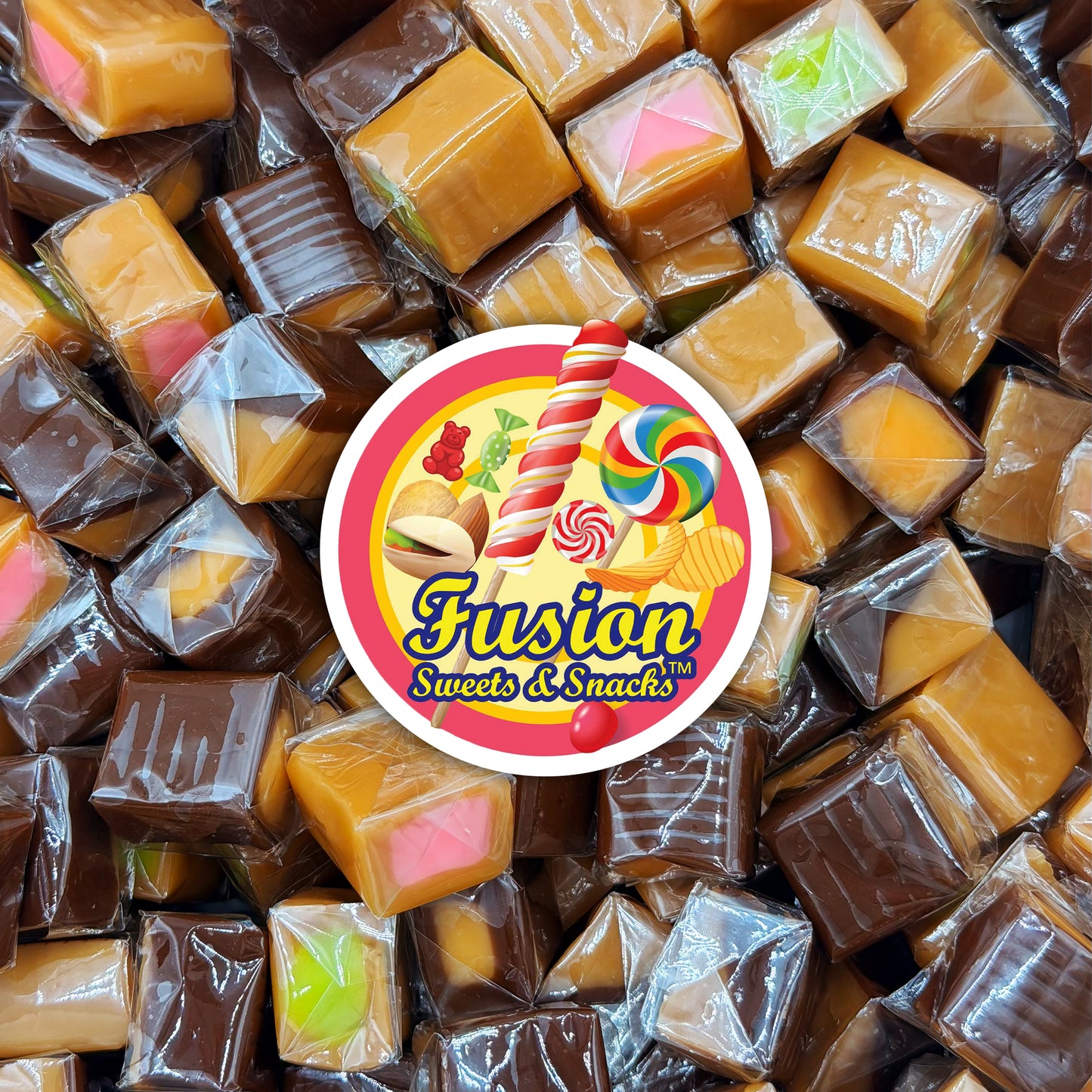 Caramel Candy Mix Assorted Filling – 1 Pound, Individually Wrapped Soft Sweets with Filled Centers – Chewy Caramels, Flavored Caramels – Perfect For Parties, Events, Candy Tables, & More