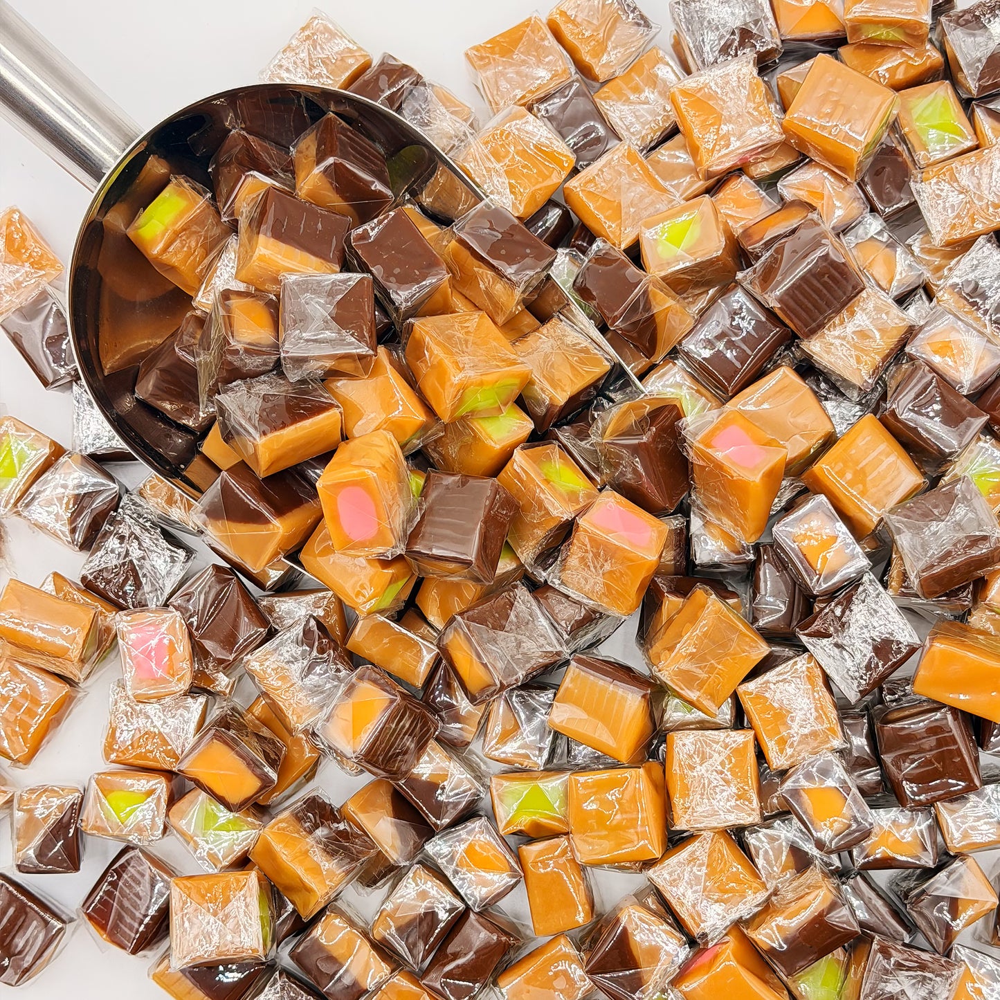 Caramel Candy Mix Assorted Filling – 1 Pound, Individually Wrapped Soft Sweets with Filled Centers – Chewy Caramels, Flavored Caramels – Perfect For Parties, Events, Candy Tables, & More