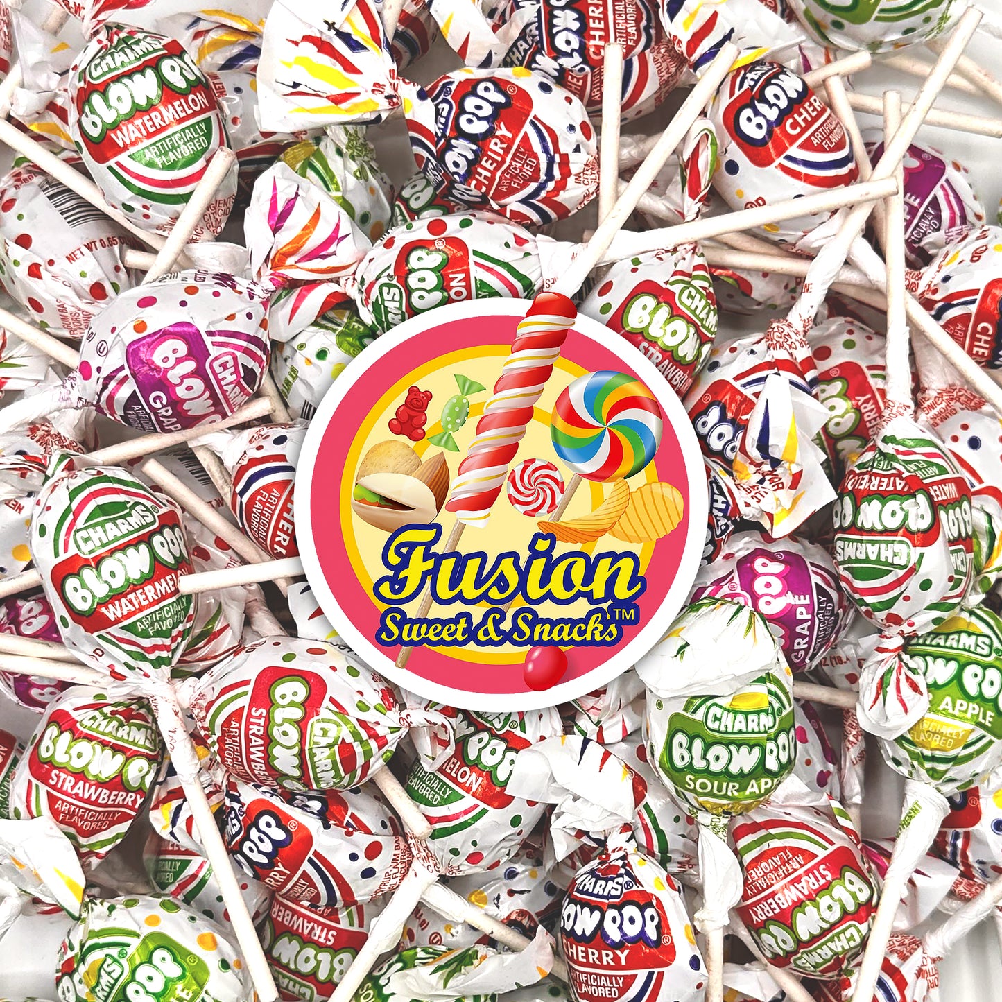 Blow Pops Lollipops – 1 lb Bulk Bag, Assorted Fruit Flavors with Bubble Gum Center