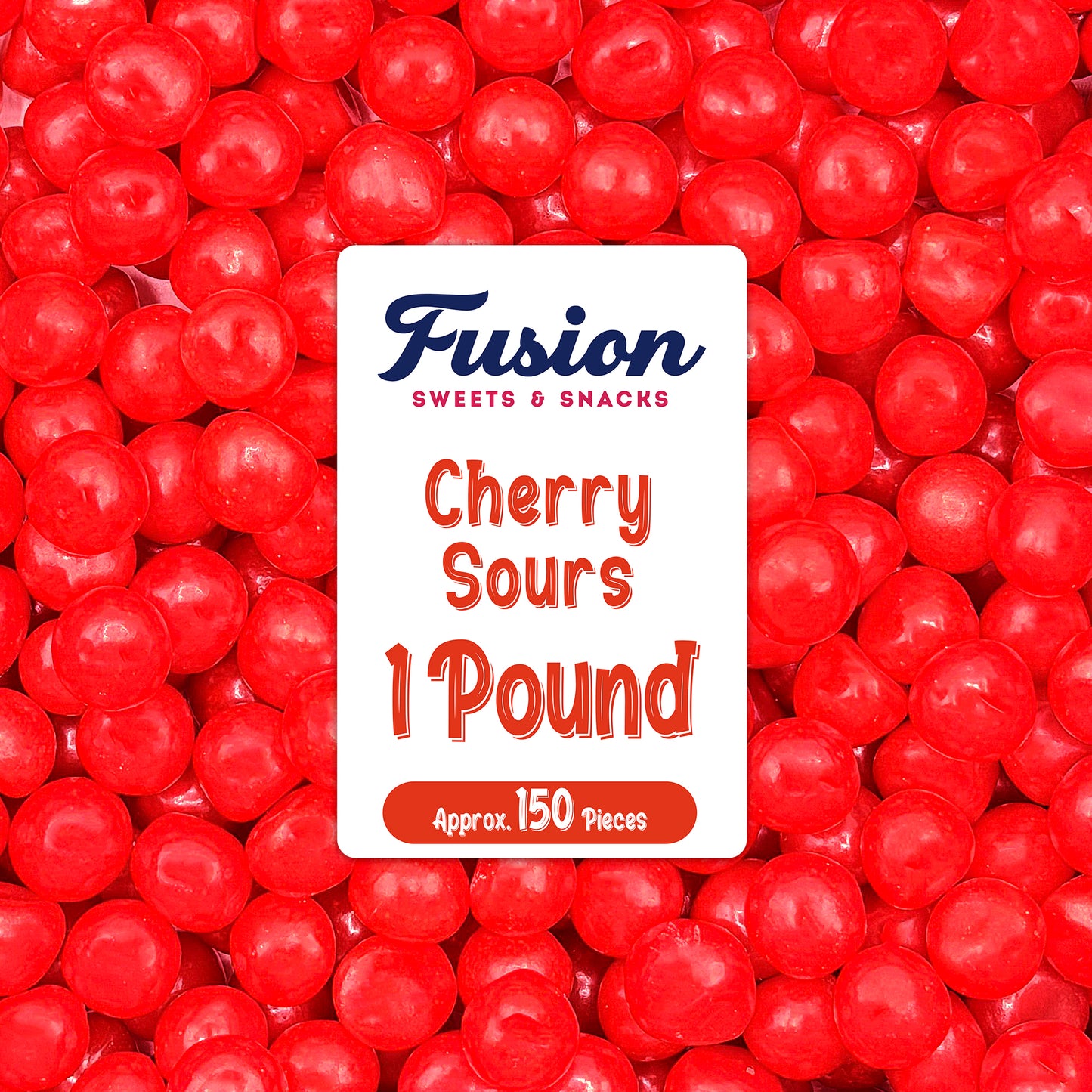Cherry Sours Candy, 1 Pounds Bulk Cherry Candies - Chewy Candy Balls, Red Sour Balls, Tangy Christmas Candies