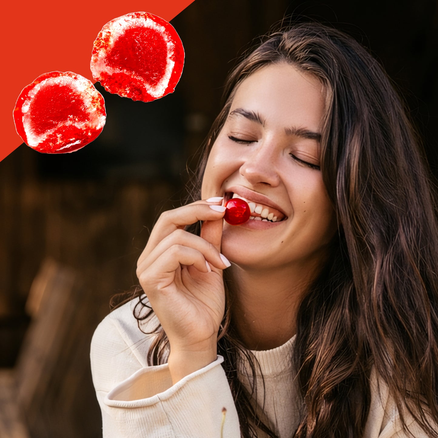 Cherry Sours Candy, 1 Pounds Bulk Cherry Candies - Chewy Candy Balls, Red Sour Balls, Tangy Christmas Candies