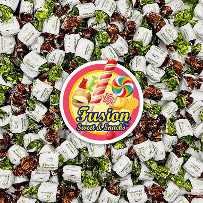 Chocolate Filled Candy - 1 Pound Bulk Bag - Arcor Chocolate Mints Hard Candy, Approx 80 Pieces, Naturally Flavored Treats