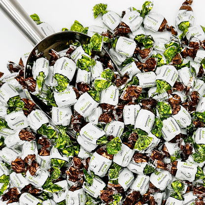Chocolate Filled Candy - 1 Pound Bulk Bag - Arcor Chocolate Mints Hard Candy, Approx 80 Pieces, Naturally Flavored Treats