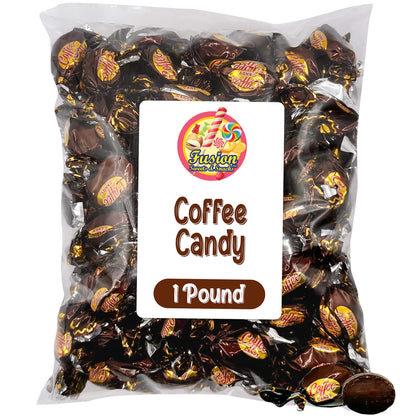 Coffee Candy - 1 LB Coffee Candy Individually Wrapped, Coffee Hard Candy In Bulk For Real Coffee Lovers