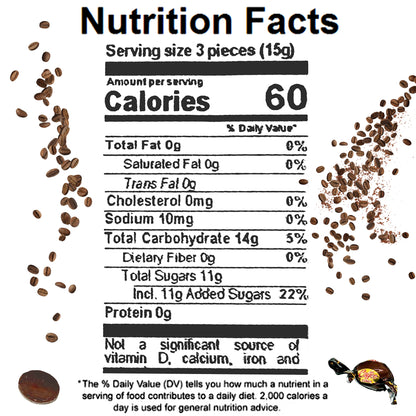 Coffee Candy - 1 LB Coffee Candy Individually Wrapped, Coffee Hard Candy In Bulk For Real Coffee Lovers