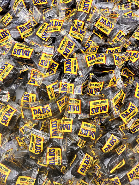 Dad's Root Beer Barrels - Rootbeer Barrels Hard Candy - 2 Pounds Bulk Bag (Approximately 100 count) - Old Fashioned Candies - Individually Wrapped Dad's Root Beer Barrels