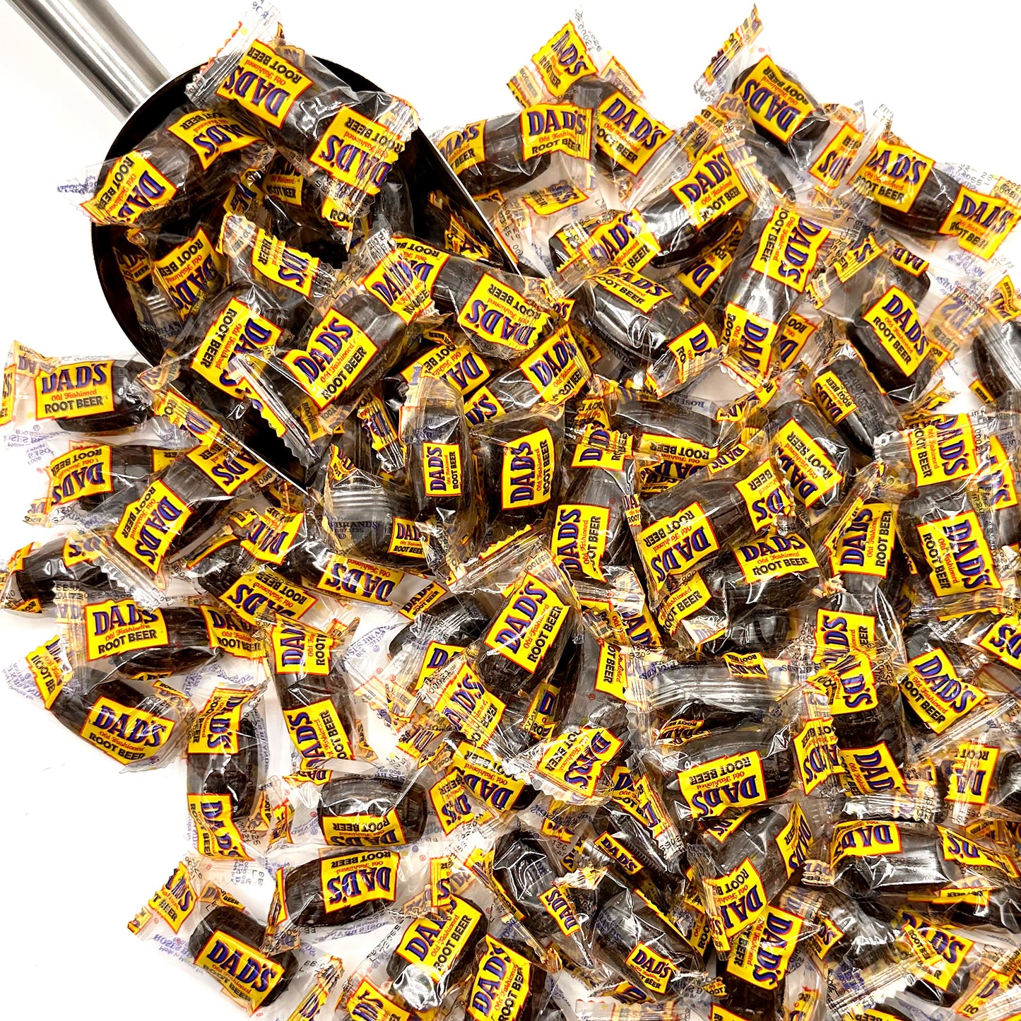 Dad's Root Beer Barrels - Rootbeer Barrels Hard Candy - 2 Pounds Bulk Bag (Approximately 100 count) - Old Fashioned Candies - Individually Wrapped Dad's Root Beer Barrels