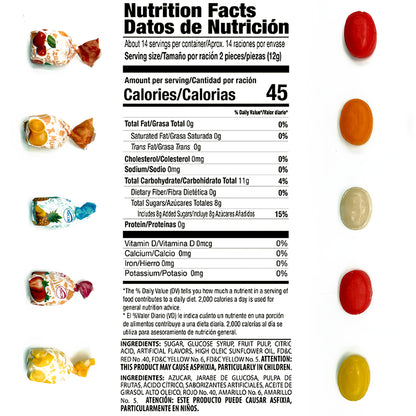 Fruit Filled Candy - Assorted 1 Pound Bulk Bag, Arcor Bon Bon Fruitfuls Candy, Individually Wrapped Hard Candy