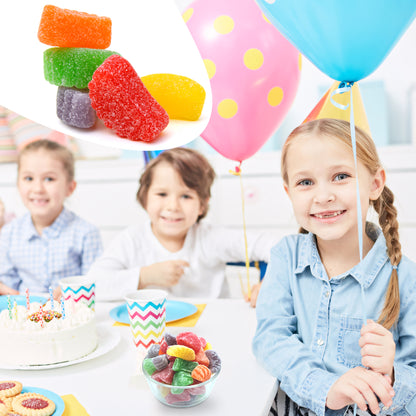 Assorted Fruit Slices Jelly Candy – 2 Pound Bulk Bag Of Old-Fashioned Sugar-Dusted Gum Drops, Orange Slices, Jelly Fruit Mix, Nostalgic Soft Gems for Gifts & Bowls