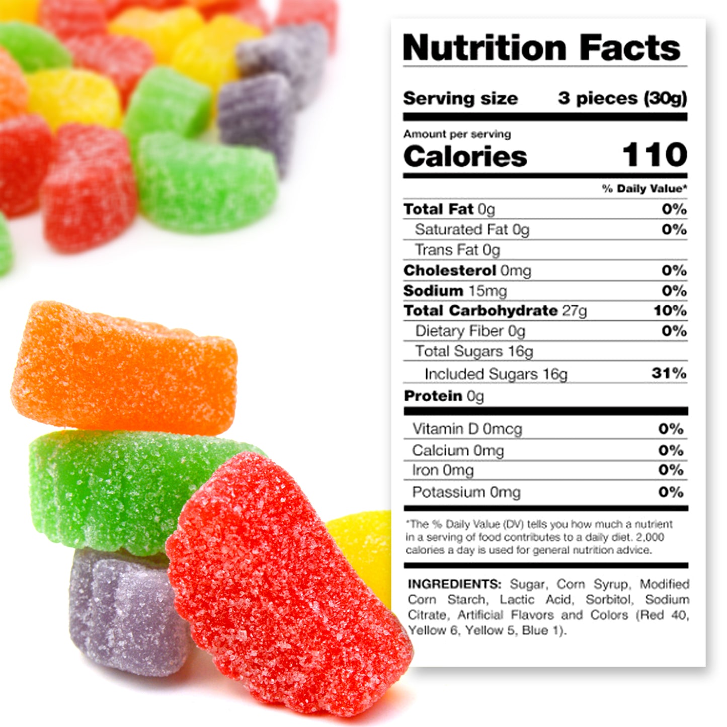 Assorted Fruit Slices Jelly Candy – 2 Pound Bulk Bag Of Old-Fashioned Sugar-Dusted Gum Drops, Orange Slices, Jelly Fruit Mix, Nostalgic Soft Gems for Gifts & Bowls