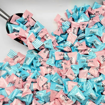 Gender Reveal Buttermints Individually Wrapped, 100 Count | Pink and Blue Candy for Gender Reveal Party Favors & Baby Shower Mints | Sweet After Dinner Treats, Thank You Candy Gifts for Guests