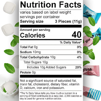 Gender Reveal Buttermints Individually Wrapped, 100 Count | Pink and Blue Candy for Gender Reveal Party Favors & Baby Shower Mints | Sweet After Dinner Treats, Thank You Candy Gifts for Guests