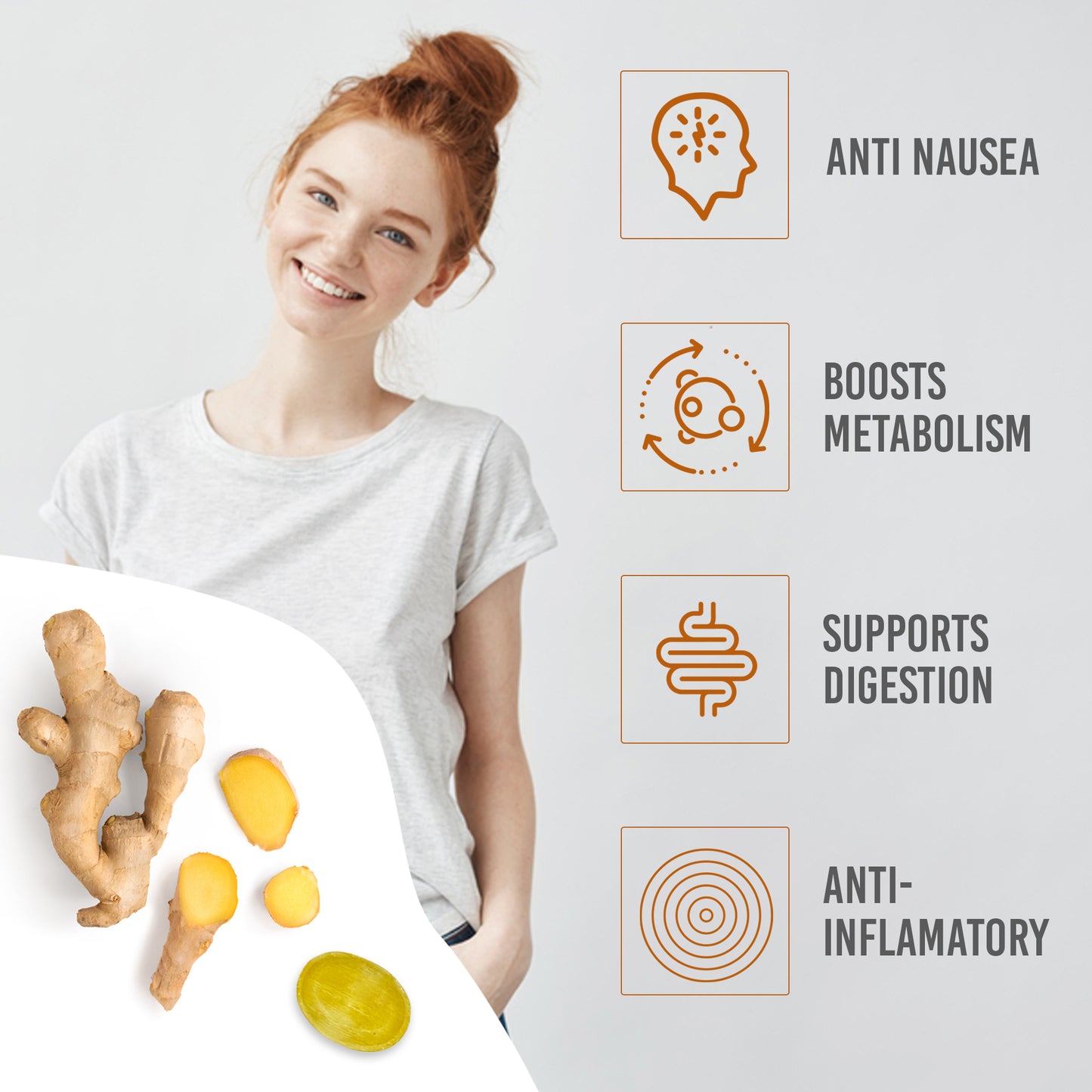 Ginger Candy - 1 Pound Bag - Hard Ginger Candy For Nausea Relief And Digestion Aid - Individually Wrapped Candies