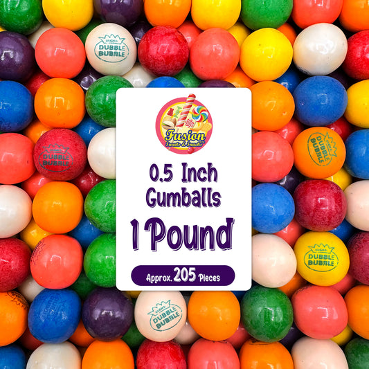 Gumballs Bulk 1/2inch 1 Pound Bag - Gumballs For Gumball Machine - Gumball Machine Refills - Assorted Fruit Flavor