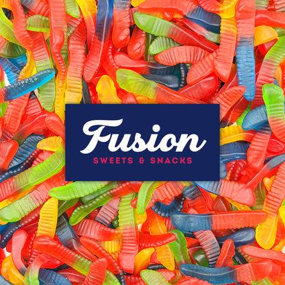 Gummy Worms, 1 Pound Bag, Assorted Fruit Flavors, Made With Real Fruit Juice, Classic Gummy Worms Chewy Candy for Parties, Buffets, Snacking