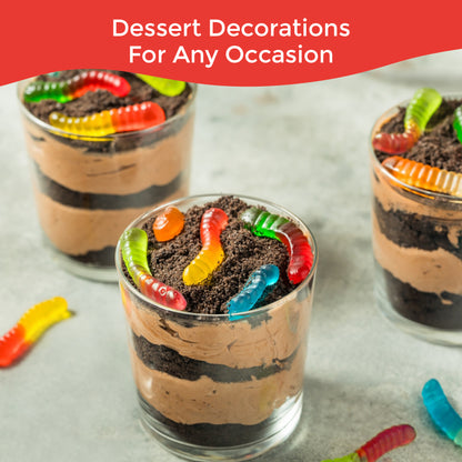 Gummy Worms, 1 Pound Bag, Assorted Fruit Flavors, Made With Real Fruit Juice, Classic Gummy Worms Chewy Candy for Parties, Buffets, Snacking