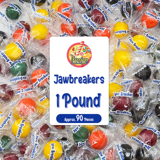 Jawbreakers 1 Pound Bag – Individually Wrapped Large Hard Candy Balls – Assorted Colors, Long-Lasting Jawbreakers Candy – Bulk Jawbreaker Treats for Parties, Snacking, & More