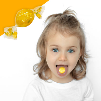 Lemon Drops Hard Candy – 1 Pound Bag (Approx. 75 Pieces) – Individually Wrapped Old Fashioned Italian Lemon Candy – Perle di Sole Tart Citrus Drop Treats